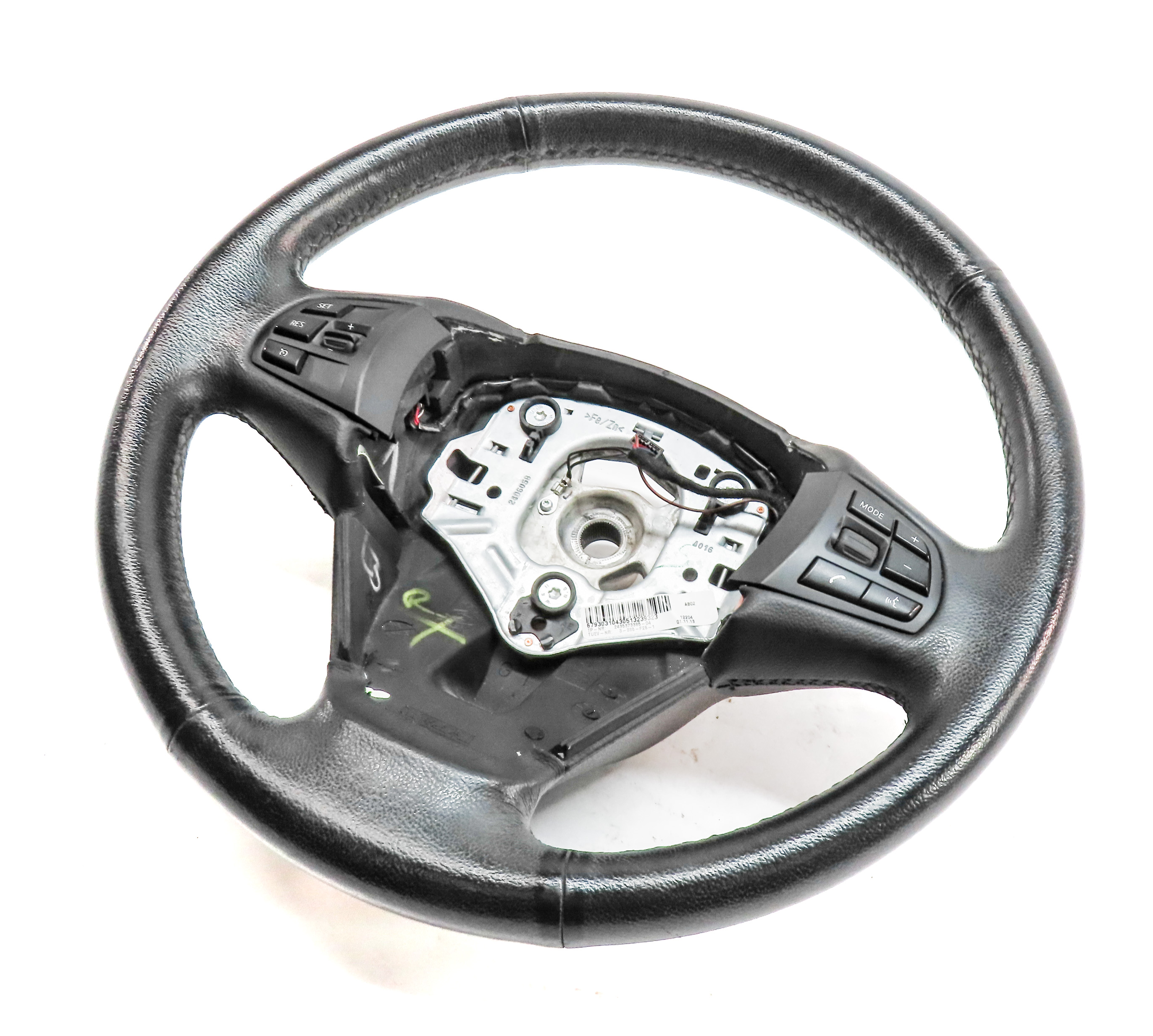 11-17 BMW X3 (F25) 3 SPOKE STEERING WHEEL & MULTIFUNCTION SWITCH BUTTONS (BLACK) — exact item pictured